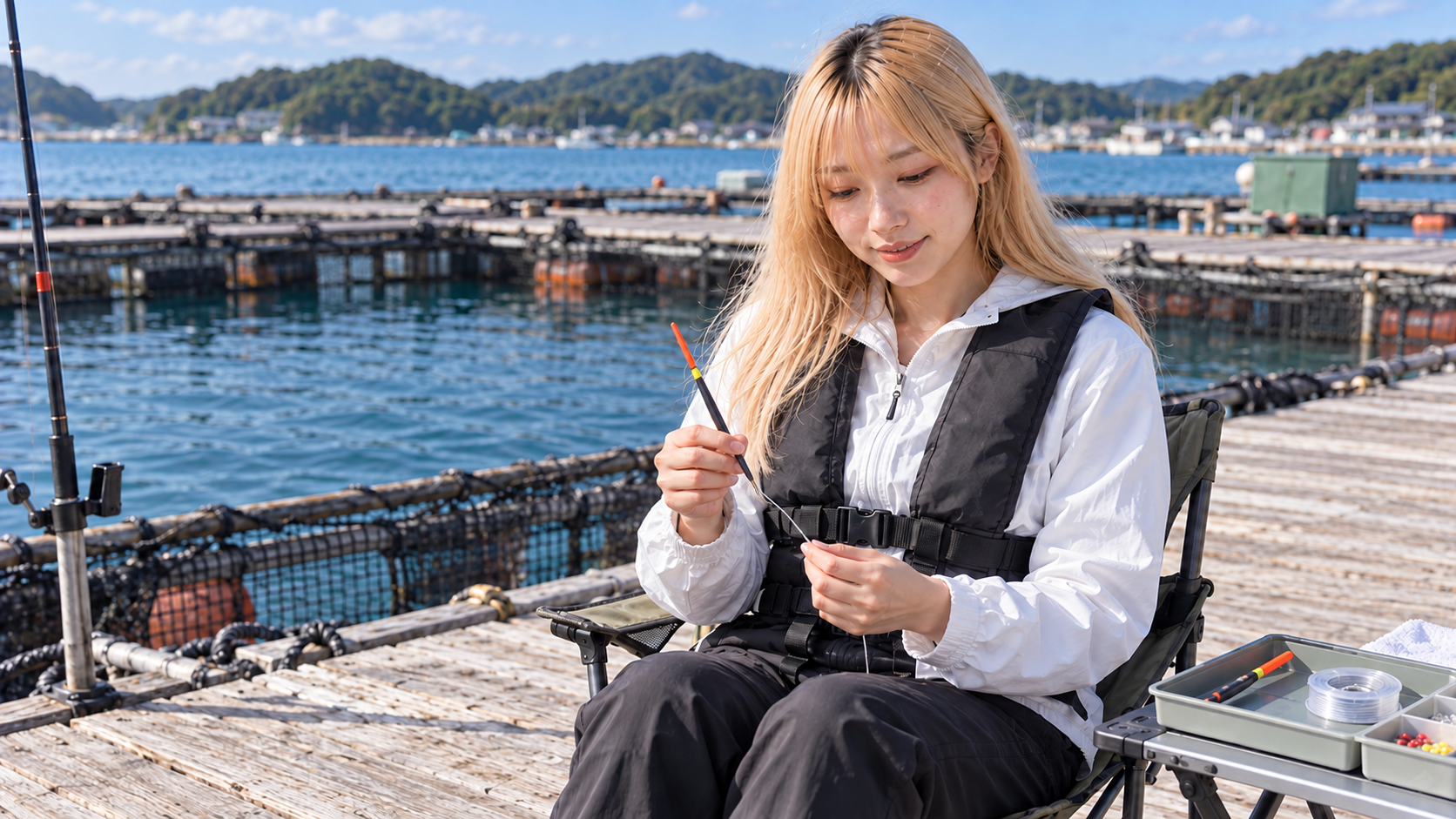 海上釣り堀の仕掛けの作り方 マダイ・青物のセットとタナ取りを解説